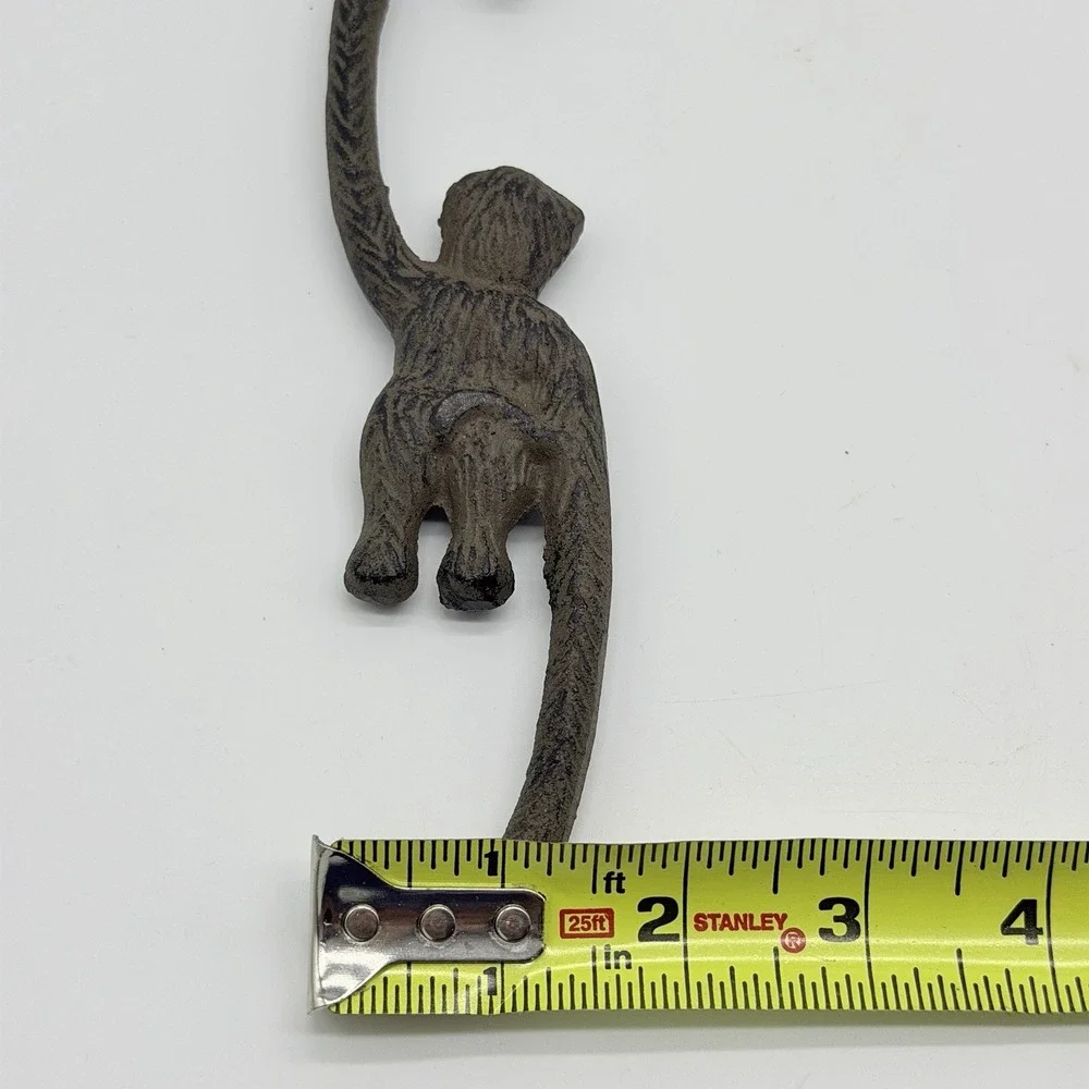 Cast Iron Plant Hangers Monkey Hook Set of‎ 2 Brown 8